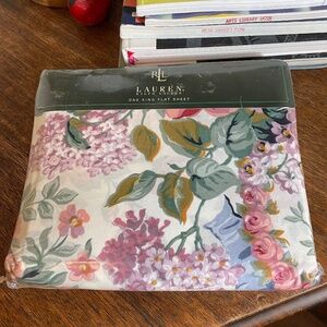 NIP Ralph Lauren King Flat Sheet ALLISON